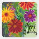 Search for colourful flowers stickers Botanical