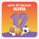 Search for 12th birthday stickers Twelve