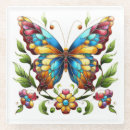 Search for stained glass coasters Butterfly