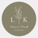 Search for olive green wedding stickers Classic