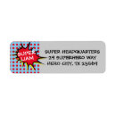 Search for superhero return address labels Birthday