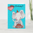 Search for elephant birthday cards Balloon