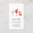 Search for cocktail business cards Bartender