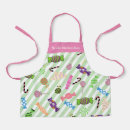 Search for pink and green aprons For kids