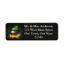 Search for cauldron return address labels Halloween