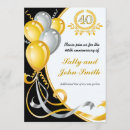 Search for silver 40th birthday invitations Celebration