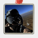 Search for airborne christmas tree decorations Aerial view