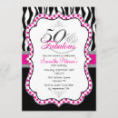 Search for zebra patterns cards invites Pink