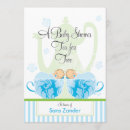 Search for tea party baby boy shower invitations Blue