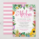 Search for hawaiian baby girl shower invitations Floral