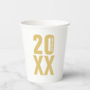 Search for happy new year paper cups Gold