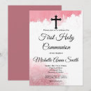 Search for rose gold first communion invitations Holy