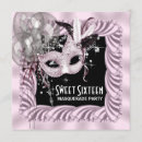 Search for pink and black masquerade party invitations Sweet