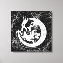 Search for dragon canvas prints Black and white