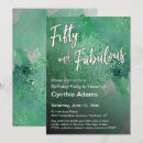 Search for green 50th birthday invitations Abstract
