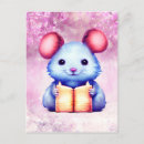 Search for cute mouse postcards Watercolor
