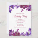 Search for orchids birthday invitations Purple