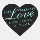 Search for black heart wedding stickers Unique