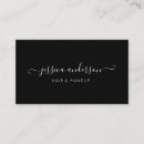 Search for black and white business cards Hair stylist