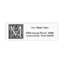 Search for letter m return address labels Alphabet