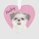 Search for brown dog christmas tree decorations Shih tzu