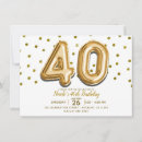 Search for balloons 40th birthday invitations Celebration