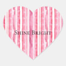 Search for pink white heart stripe striped stickers Girly