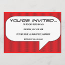 Search for comic invitations Red
