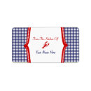 Search for lobster return address labels Red white and blue