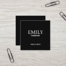 Search for black makeup artist business cards Simple