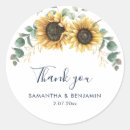 Search for sunflower thank you wedding stickers Eucalyptus