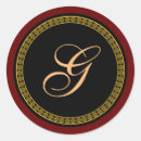 Search for monogram letter g in black stickers Initial