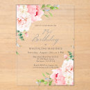 Search for rose 75th birthday invitations Watercolor