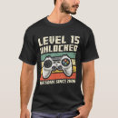 Search for level 15 unlocked tshirts Birthday