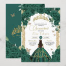 Search for emerald green quinceanera invitations Butterflies