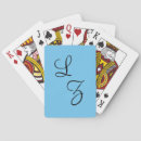 Search for light blue playing cards Initials
