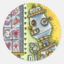 Search for happy robot stickers Cartoon