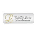 Search for letter l return address labels Gold