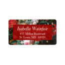 Search for deep red return address labels Flowers