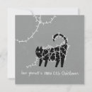 Search for tangled lights christmas cards Black cat