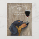 Search for dog postcards Dog with wine