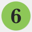 Search for number 6 stickers Six