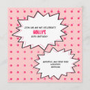 Search for pop art square invitations Pink