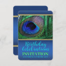 Search for feather birthday invitations Exotic