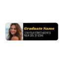 Search for gold and black graduation return address labels Modern
