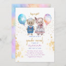 Search for teddy bear gender reveal invitations Balloon