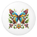 Search for stained glass knobs and pulls Butterfly