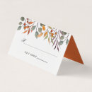 Search for fall leaves numbers table table cards Watercolor