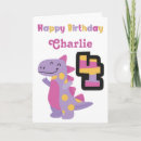 Search for dinosaur 4th birthday cards Boy