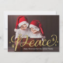 Search for gold glitter christmas cards Peace